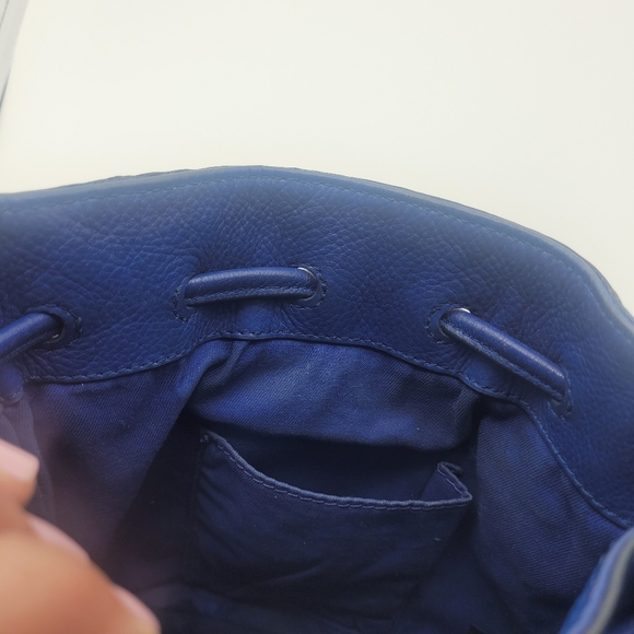 Fossil Jules Tassel Drawstring women's Bucket Bag, Sapphire - Picture 9 of 15